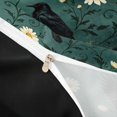 thumbnail image 4 of Homewish Gothic Halloween Crow Bedding,Daisy Floral Pattern Duvet Cover Full,Dark Teal White,Black Reversible,3-Piece,1 Duvet Cover and 2 Pillowcases, 4 of 6