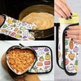 thumbnail image 5 of Yayeee Oven Mitts and Pot Holder Set of 2 Heat Resistant Kitchen Gloves Baking Hot Pad, Cute Vegetables, 5 of 5