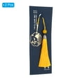 thumbnail image 3 of Unique Bargains Support de Page 8.27 Pieds x 1.34 Pieds, 2 Pcs Pompons Ronds Jaune Fenêtre, Ton Doré, 3 of 7