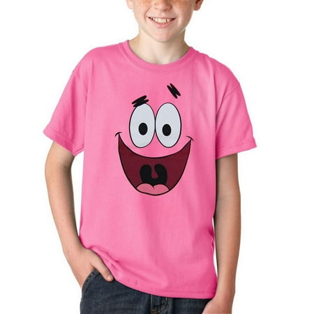 Spongebob Patrick Star Face Youth Kids T-Shirt (Spongebob And Patrick Best Friend T Shirts)