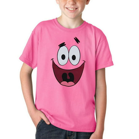 Spongebob Patrick Star Face Youth Kids T-Shirt