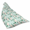 thumbnail image 2 of Floral Lounger Chair Bag, Repeating Pastel Soft Rose Flowers Leaves Illustration, High Capacity Storage with Handle Container, Lounger Size, Blue Blush, by Ambesonne, 2 of 5