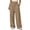 Khaki, variant on Horkkom Baggy Sweatpants Wide Leg High Waist Drawstring Solid Color Pants for Women Fall and Winter Joggers Hiking Pants XL