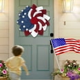 thumbnail image 4 of Front Door Wreath, Patriotic decorations, 15 in, Red White and Blue Accessories, Wall decoration, Blue Wall decor, independence Day, 1 Pc, 4 of 8