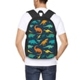 thumbnail image 6 of Vsdgher Colorful Dinosaur Print Backpack for Women Men School Bookbag with Laptop Compartment for College Work Travel, Simple Fashion Casual Daypack, Fit 15" Laptop, 6 of 8