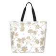 thumbnail image 1 of Balery Vintage Stylized White Color Bolsa Tote Estilo Estético con Cremalleras, Bolsa de Hombro, Bolsa de Compras Grande y Plegable, 1 of 8