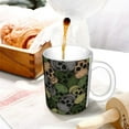 thumbnail image 3 of Disketp Camouflage Skulls Large Coffee Mug with Handle Tea Cup Novelty Coffee Cup for Men Women Office Work, 3 of 6