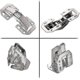 thumbnail image 3 of 4pcs Cabinet Door Hinges, Cabinet Cupboard Opener With 32 Screws, Stainless Steel Folding Hinges Automatic Closing Hinges For Kitchen Cupboard Furnitu, 3 of 4