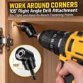 thumbnail image 3 of 30Pcs Flexible Drill Bit Extension Kit, 105° Right Angle Drill Attachment, Drill Swivel Set & Bendy Soft Shaft Screwdriver Socket Adapters, 3 of 14