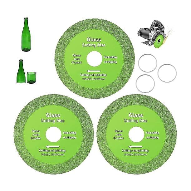 Mornajina - Paquete De 5 Discos De Corte De Vidrio De 4 Pulgadas, Disco De Hoja De Corte De Diamante De Cerámica De Vidrio Para Amoladora Angular