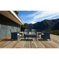 thumbnail image 6 of Luxury Commercial Living 18" Gray Outdoor Patio Wickerlook Square Side Table, 6 of 9