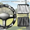 thumbnail image 4 of ZUXONGSY Camo Golf Cart Steering Wheel Cover Black White Car Interior Accessories Sweatproof Club Car Steering Wheel Cover Universal Car Wheel Cover Club Car Golf Cart Interior Decor, 4 of 7