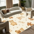 thumbnail image 2 of 1PC Cute Teddy Bear Pattern Area Rug Local Carpet, Lightweight Washable Easy-to-Tidy Carpet Mat Festival Gift, Suitable for Bedroom, Living Room, Office, Study, Balcony, Room Accessones, 2 of 8