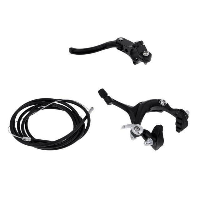 jinwen Black Rear U Brake Caliper Levers &Cable Kit for BMX Replacement Rear Black