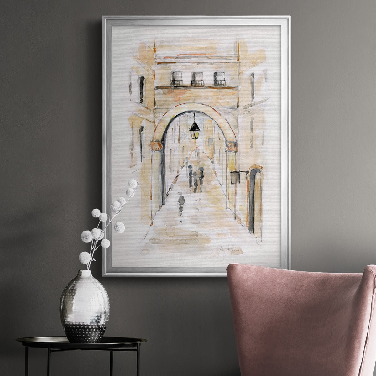 Venice Market Day I Classic Wall Art, Premium Framed Print, Vintage Market Scene - Ready to Hang