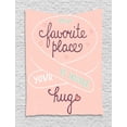 thumbnail image 1 of Romantic Tapestry, Your Hug is My Favorite Place Quote with a Soft Color Palette Romantic Pattern, Wall Hanging for Bedroom Living Room Dorm Decor, 40W X 60L Inches, Multicolor, by Ambesonne, 1 of 2
