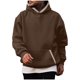 thumbnail image 1 of pstuiky camisas de manga larga para hombre, Sudadera con capucha y manga larga de color liso para hombre Tops casuales para hombres m, 1 of 3