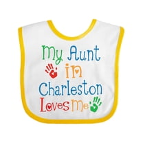 Inktastic My Aunt in Charleston Loves Me Boys or Girls Baby Bib