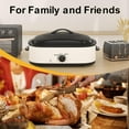 thumbnail image 6 of Roaster Oven 20 Quart, Electric Roaster Oven, Turkey Roaster Oven Electric with Self-Basting Lid, Removable Pan and Rack, Full-Range Temperature, Powerful 1450W Stainless Steel Roaster Oven, White, 6 of 13
