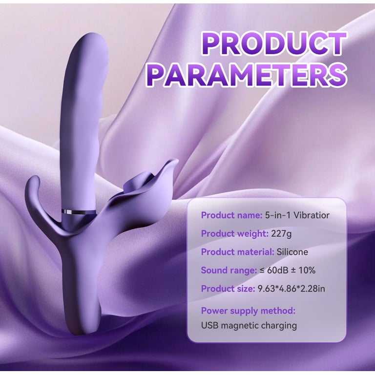 5-in-1 Sex Toys for Women Sucking Vibrators and Adult Sex Toys Obgado  Rabbit Vibrator with 10 & Thrusting & Patting & Vibrating, Anal Stimulator 