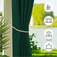 thumbnail image 5 of Eurhowing Outdoor Curtains for Patio Waterproof, 2 Panels Privacy Curtains with Grommet, 52x84 Inch UV Resistant Drapes for Porch, Deck, Gazebo, Pergola, Dark Green, 5 of 12