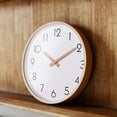 thumbnail image 3 of Silent Sweep Solid Wood Literary Clock, Simple Design, Nordic Wooden Clock, Wooden Wall Clock, 3 of 5