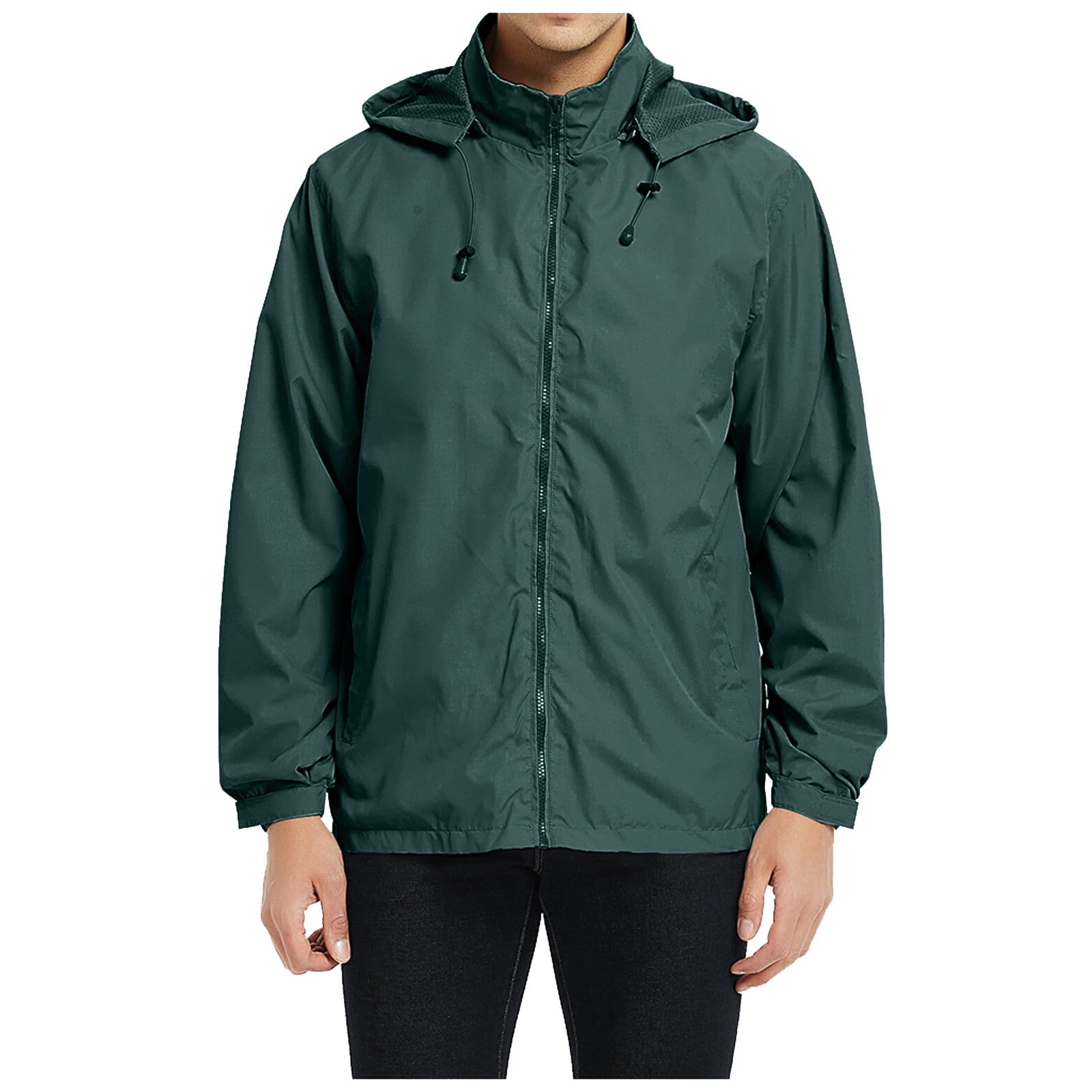 Autumn Fashion Solid Hooded Waterproof Breathable Flight Suit Jacket Men S Flannel Jackets - Walmart.com