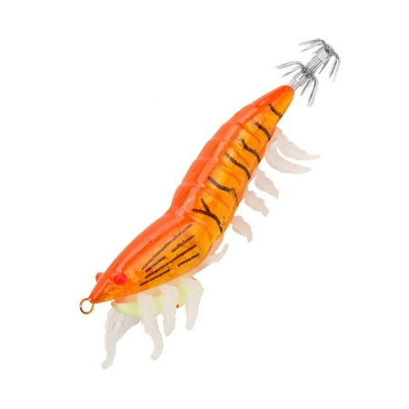 8 3.0# Squid Bait Squid Hook Wood Shrimp Squid Hook Soft Leg Shrimp Lure Bait