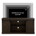 thumbnail image 5 of Sesslife Farmhouse TV Stand for 65 Inch TV, TV Console Table with 2 Sliding Barn Doors and Storage, Entertainment Center TV Stands for Living Room Bedroom, Espresso, 5 of 7