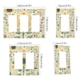 thumbnail image 2 of Yayeee Rocker Switch Wall Plate 2-Gang 4.7"x4.6" Home Decorative Outlet Cover, Floral Birds Pattern, 2 of 6