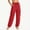 Red, variant on Women’s Flap-Cargo Jogger Pants, Elastic-Waist Light-Shell Cut for Remote Wild Field Overnight Campout Trips Red L