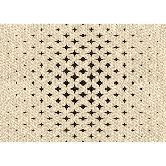 Ahgly Company Machine Washable Indoor Rectangle Transitional Moccasin Beige Area Rugs, 7' x 10'