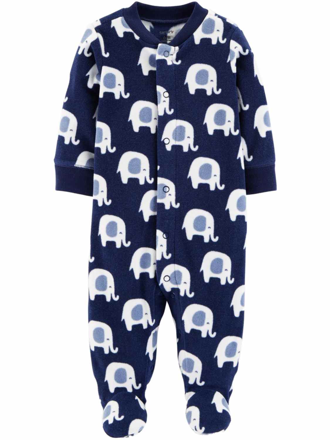 Carter's Carters Infant Boys Plush Blue Elephant Sleeper Footed