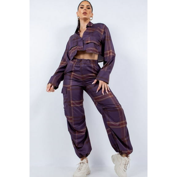 CCWHOLESALESCLOTHINGS Cropped Cargo Set, Women's M