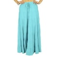 thumbnail image 6 of Phagun Women's Long Skirt Bohemian Gypsy Tiered Cotton Maxi Skirt Beach Wear, 6 of 7
