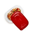 Rubbermaid TakeAlongs 4 Cup Rectangle Food Storage Containers, Set of 3, Red