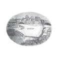 thumbnail image 1 of Wendell August Pittsburgh Cityscape Oval Dish, Small, 1 of 3
