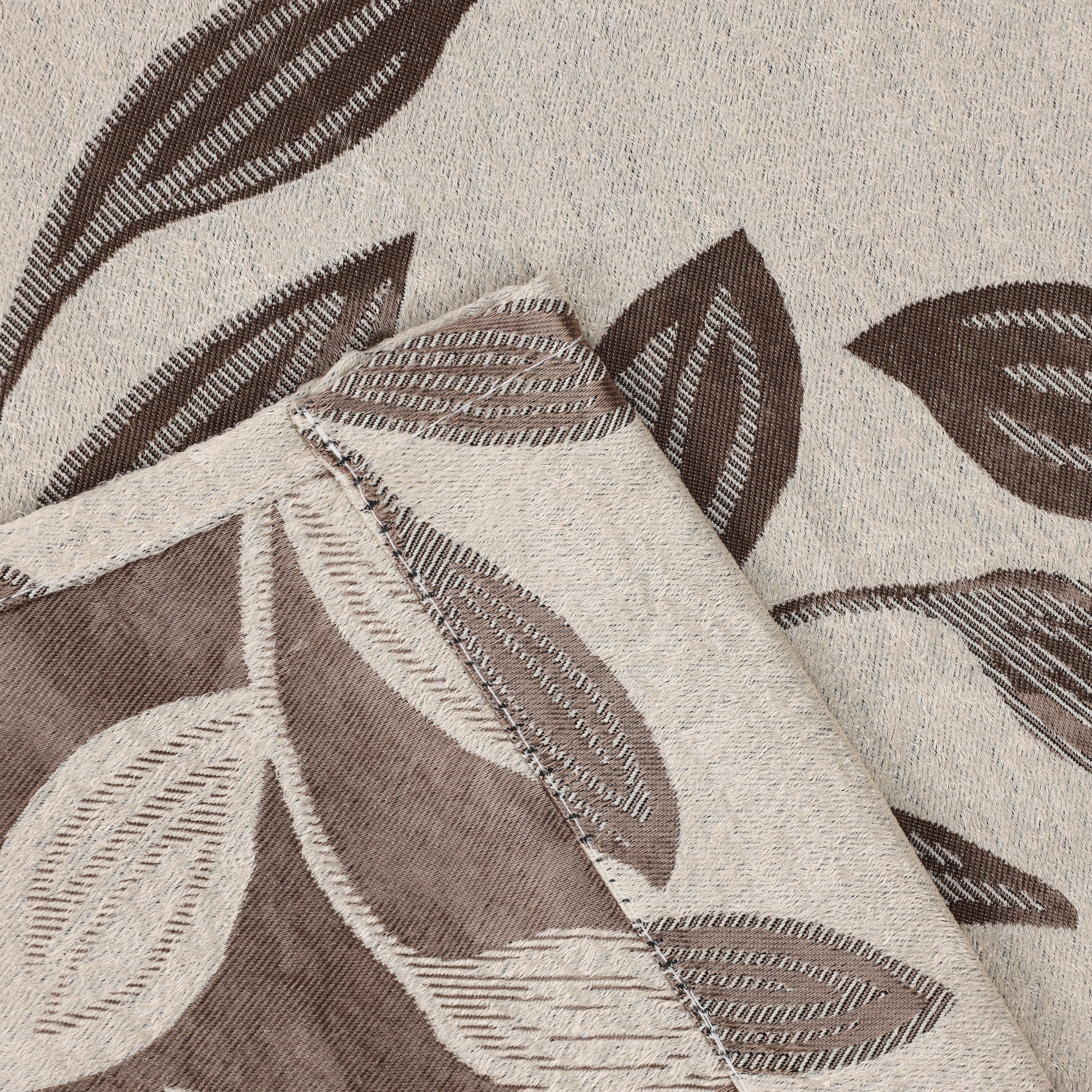 Superior Blackout Leaves Curtains Set of 2, Light Filtering Grommet Curtain Panel Set, Espresso, 46"W x 63"L