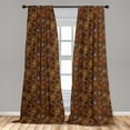 thumbnail image 5 of Ambesonne Abstract Curtains, Curved Doodle Lines, Pair of 28"x84", Multicolor, 5 of 5