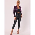thumbnail image 3 of Disfraz de navidad Chaqueta Bomber Con Lentejuelas Y Manga Larga Con Cremallera Frontal Brillante Y Brillante Para Fiesta De Mujer Fucsia L, 3 of 6