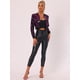 thumbnail image 3 of Disfraz de navidad Chaqueta Bomber Allegra K Fucsia M, 3 of 6