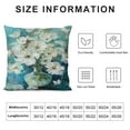 thumbnail image 5 of JEUXUS White Flowers Florals Botanical Bloosom Short Plush Pillowcase High-Quality White, 5 of 5