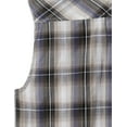 thumbnail image 4 of Ma Croix Mens Plaid Sleeveless Button Shirt Flannel Pattern, 4 of 5