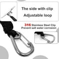 thumbnail image 5 of Boat Rope, 4 Feet Bungee Dock Line Mooring Rope Boat Accessories for Docking 2 Pack Black, 5 of 6