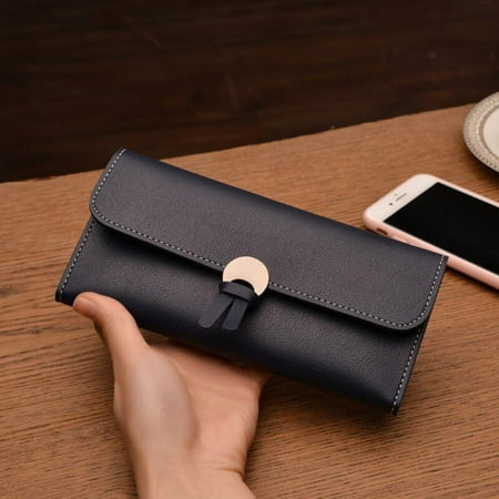 

Xmarks Women s Long Section Clasp Wallet Korean Style Multi-functional Clutch Elegant Purses