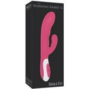 Adam & Eve 9" Silicone Warming Rabbit G Vibrator for Women, Pink