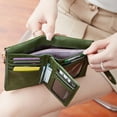 thumbnail image 3 of HAWEE Small Wallets for Women RFID Blocking Leather Trifold Compact Credit Card Holder with ID Window Ladies Zipper Coin Purse, 3 of 5