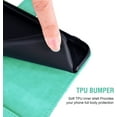 thumbnail image 6 of Phone Case for Samsung Galaxy A71 5G Wallet Cases with Tempered Glass Screen Protector and Leather Slim Flip Cover Card Holder Stand Cell Accessories Glaxay A 71 G5 Gaxaly 71A S71 Women Men Green, 6 of 7