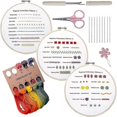 thumbnail image 1 of Beginners Embroidery Stitch Kit, 3 Sets Embroidery Stitch Kit Embroidery Skill Techniques For Hand Stitch Craft Lover, 1 of 5