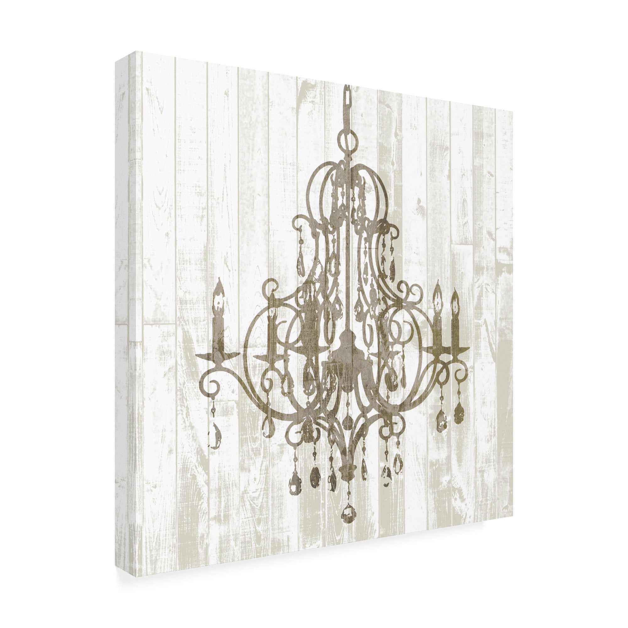 Trademark Fine Art 'Shiplap Chandelier II' Canvas Art by Jennifer Goldberger